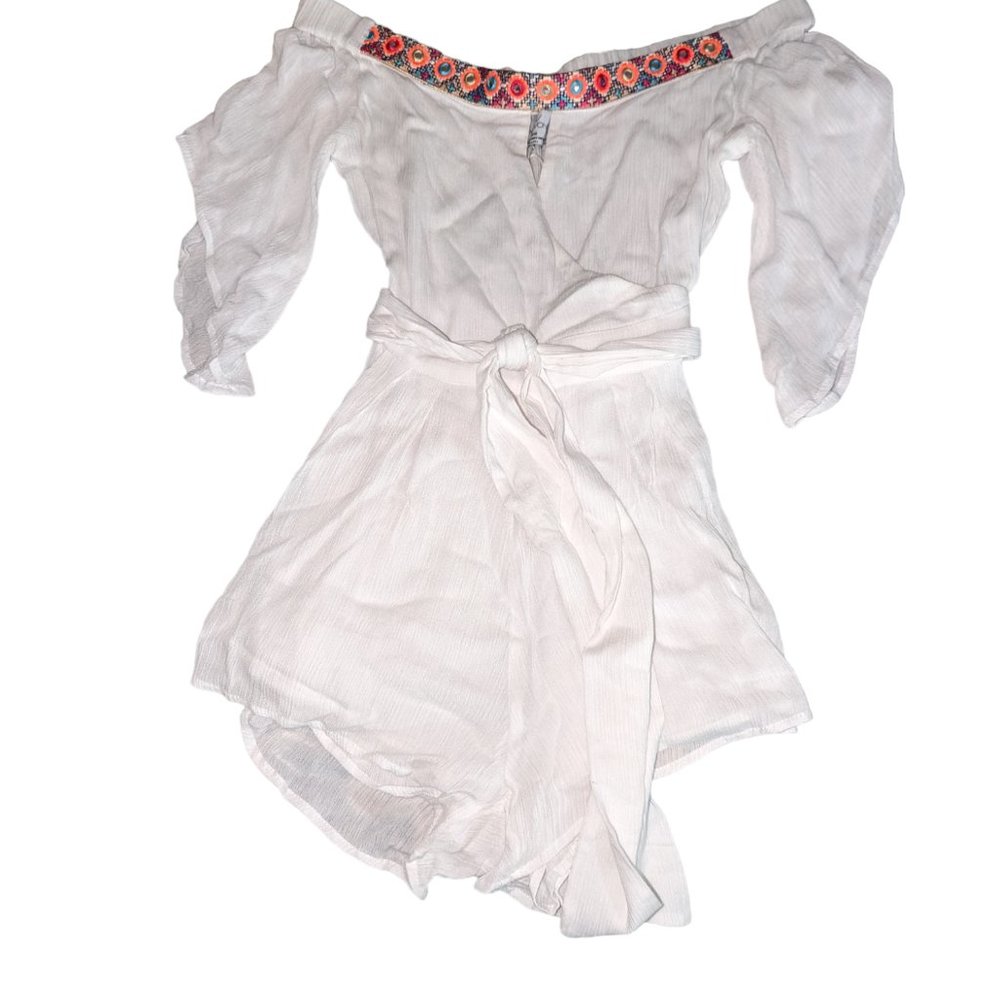 Women's NWT Seven Wonders romper, white, size 8